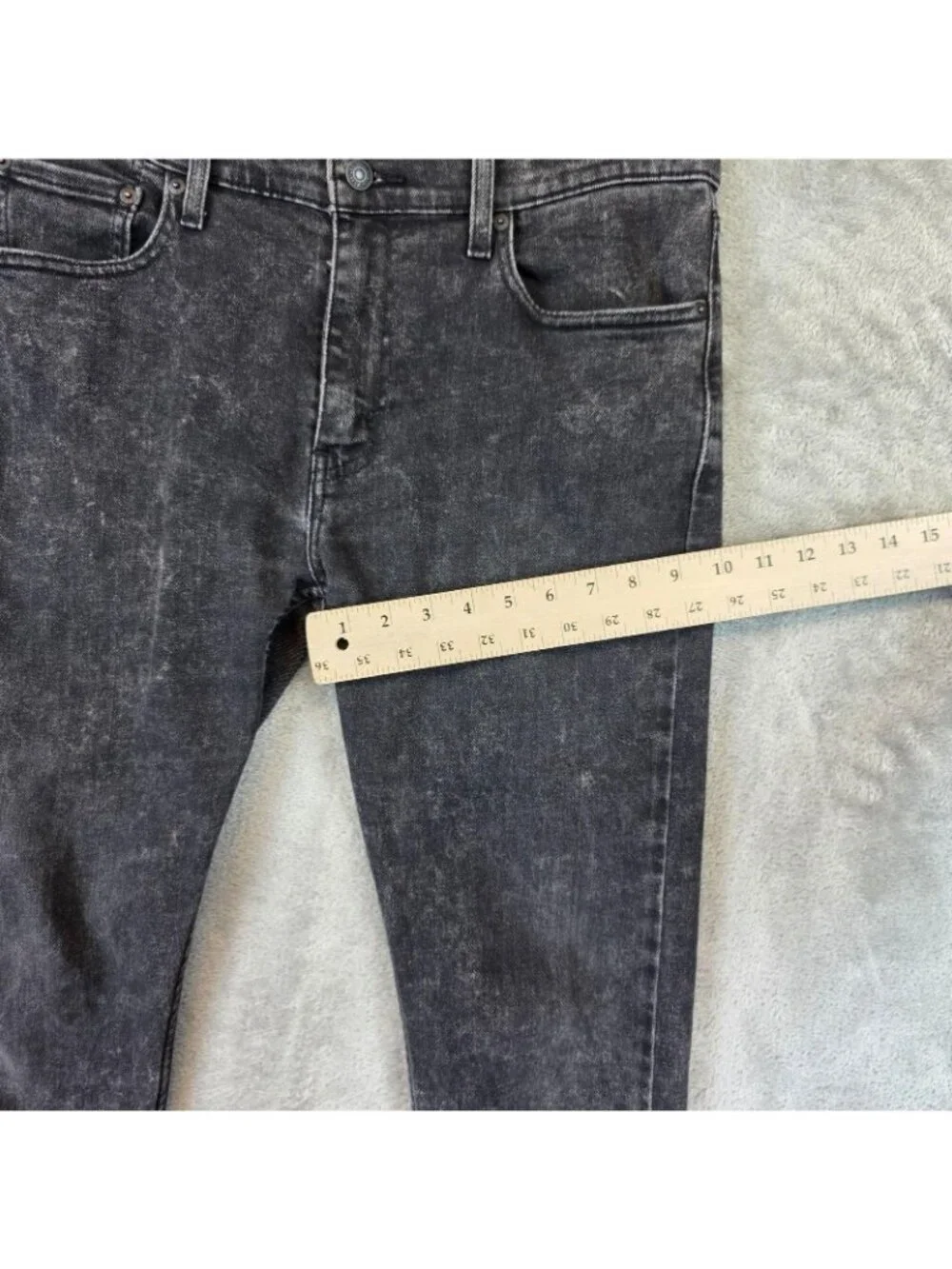 Levis 512 Jeans Mens 33x30 Gray Charcoal Wash Slim Taper Stretch Denim Pants